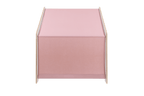 MeowBaby® White Wooden House for Kids - Pink Roof