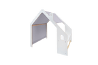MeowBaby® White Wooden House for Kids - Blue Roof