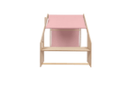 MeowBaby® Natural Wooden House for Kids - Pink Roof