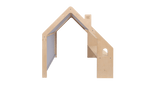 MeowBaby® Natural Wooden House for Kids - Blue Roof