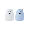 Lot de 2 Mini Veilleuses Mini Ours – Blanc & Bleu Arctique