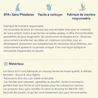 Set de Jeux en Mousse – 10 Blocs Pastel clair