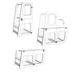 Transformable Kitchen Tower / Table & Chair