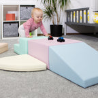 Soft Play 5 Foam Block Set - Light Pastel Corner Climber