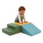 Soft Play 3 Foam Block Set - Pastel Turquoise Mini Climbie