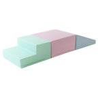 Soft Play 3 Foam Block Set - Soft Pastel Mini Climbie