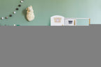 Large White and Gold Wooden Play Kitchen for Children