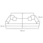Medium Modular Sofa for Kids - Churros Jurassic Grey