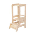MeowBaby Wooden Kitchen Helper for Children - Natural