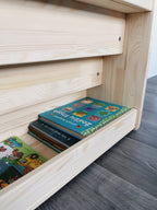 Montessori Bookshelf With Book Storage - 4 Shelves