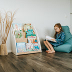 Montessori Bookshelf With Book Storage - 4 Shelves