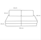 Small Modular Sofa for Kids - Churros Sage Green